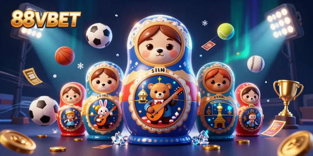 Experience thrilling casino action with 88VBET featuring dynamic characters and vibrant gaming elements.
