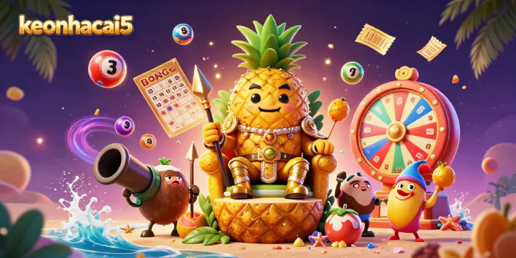 Experience winning strategies with keonhacai5 featuring a lively casino scene filled with gaming excitement.