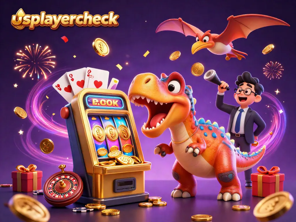Catch a whirlwind of gaming excitement as usplayercheck's quirky dinos celebrate wins at the jackpot!