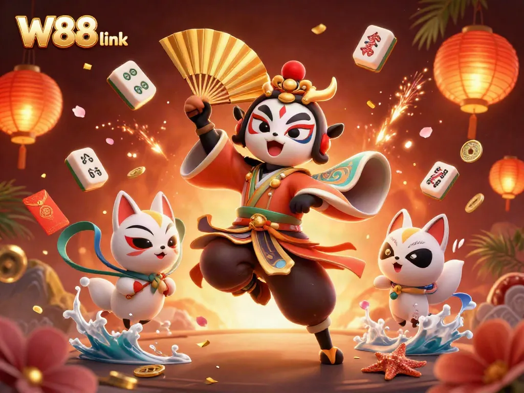 Engage with W88 link for an immersive 3D casino experience, featuring dynamic game elements.