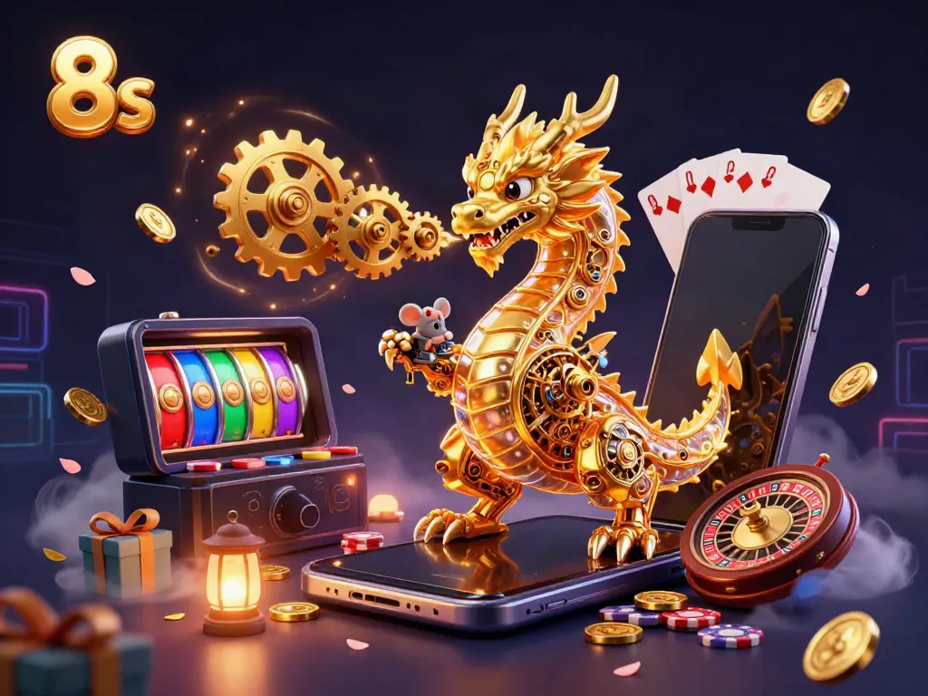Engage with the thrilling world of 8s casino games featuring a dynamic dragon and a mouse engineer.