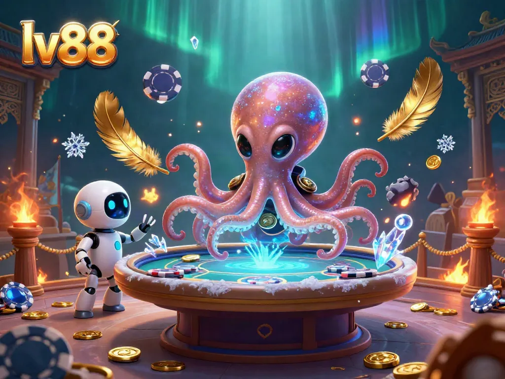 Engage with thrilling gameplay at LV88, where alien octopuses and robot companions bring poker to life!