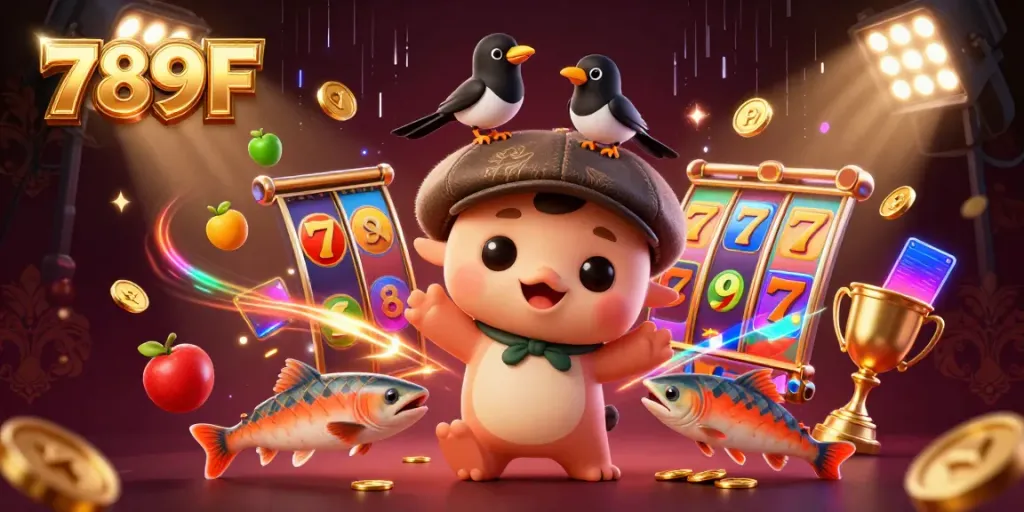 Experience thrilling wins with 789F as cartoon characters and slot games come alive in vibrant 3D!
