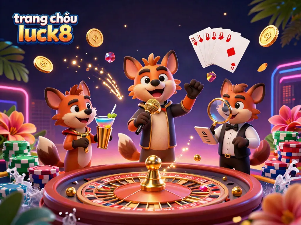 Cascade golden coins and a hyena stand-up act bring excitement to the scene at trang chủ luck8.