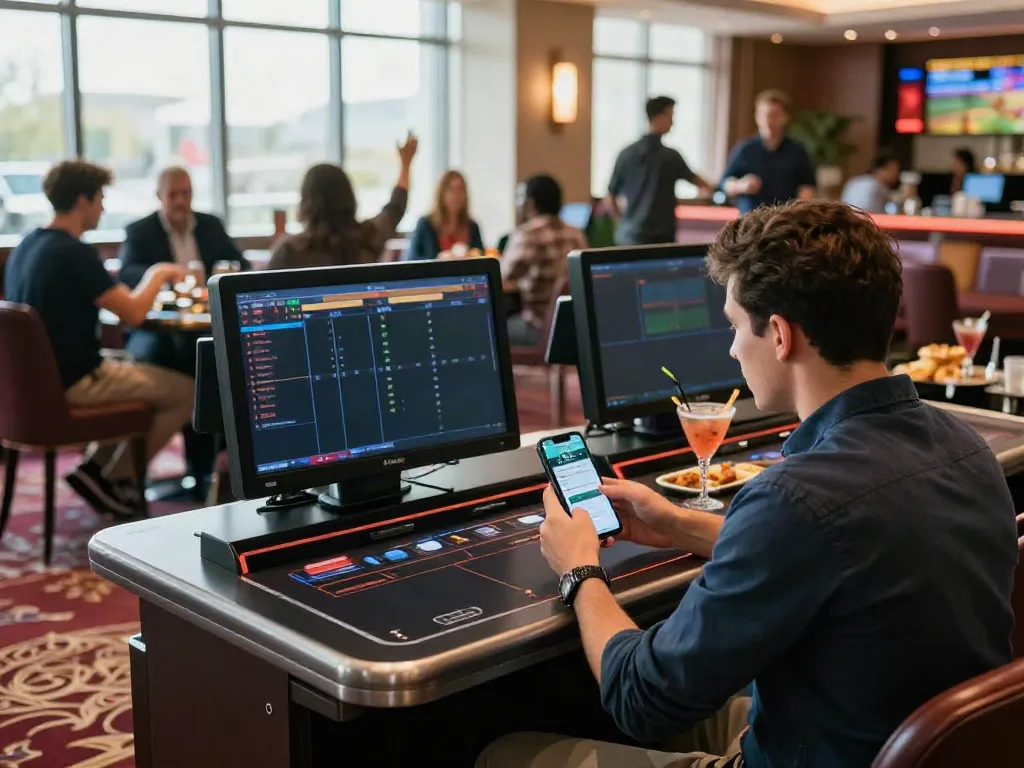 Engaging sports betting experience at VIN88 with players and live odds screens