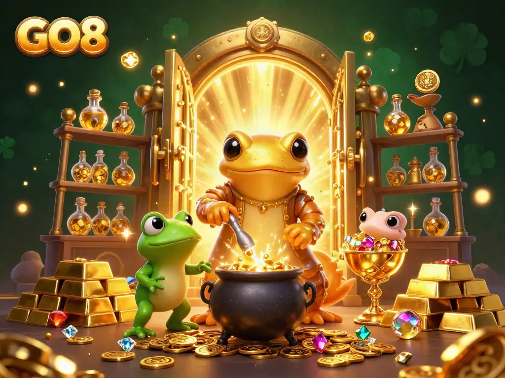 Experience GO8's online casino magic with vibrant treasures and enchanting characters.